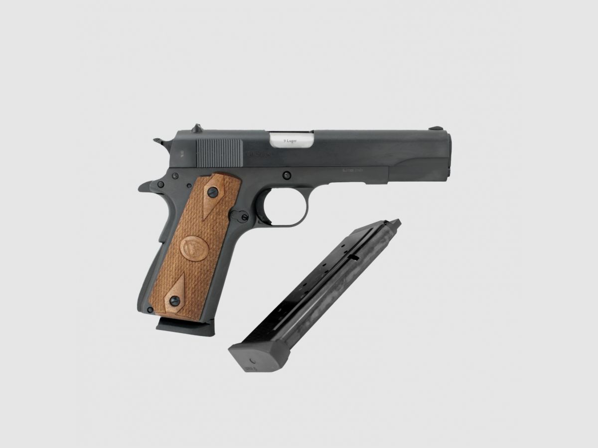 Chiappa – Pistole / 1911 Field Grade / Nussbaum-Holzgriff / 9mm, Bild 1 von 5