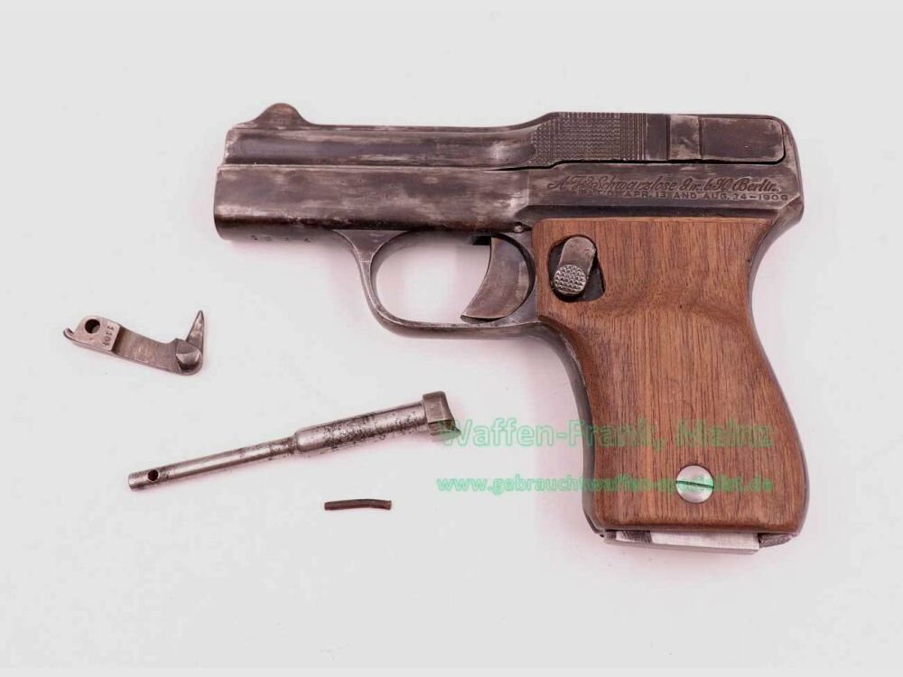 Schwarzlose A.W., Berlijn Mod. 1908/09, 1e versie