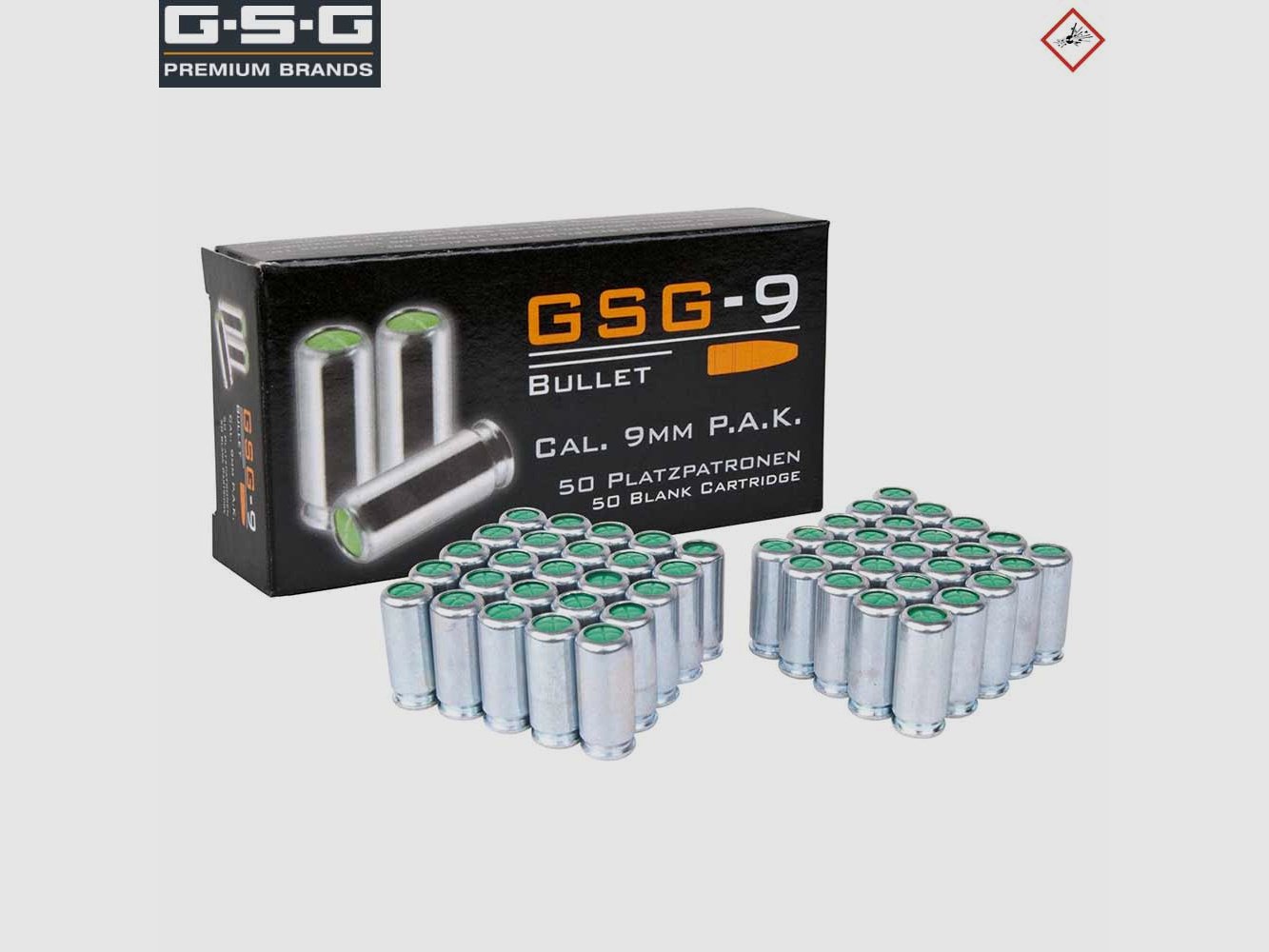 GSG-9 blank cartridges 9mm P.A.K. 50 pieces