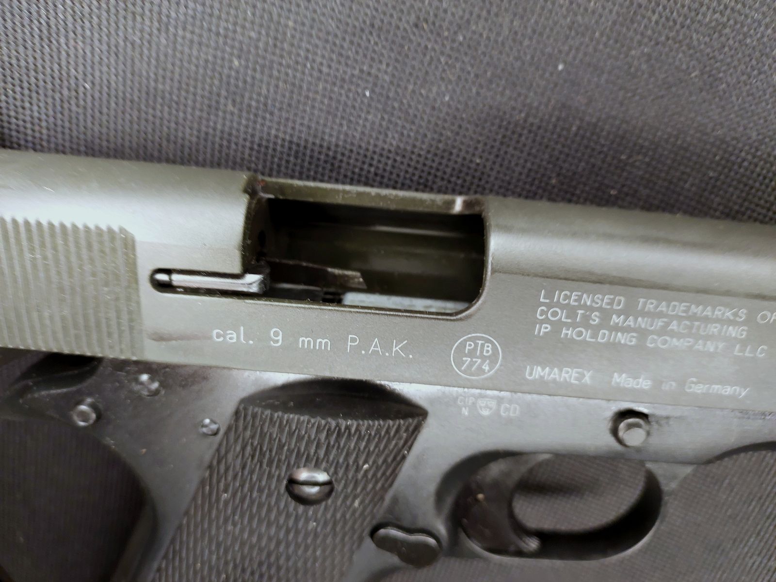 Colt Government 1911 A1 Pistolet alarmowy 9mm P.A.K. (PTB 774)