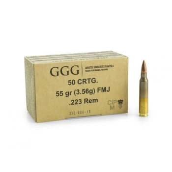 Munición GGG cal. 223 Rem FMJ 55gr/3,56g