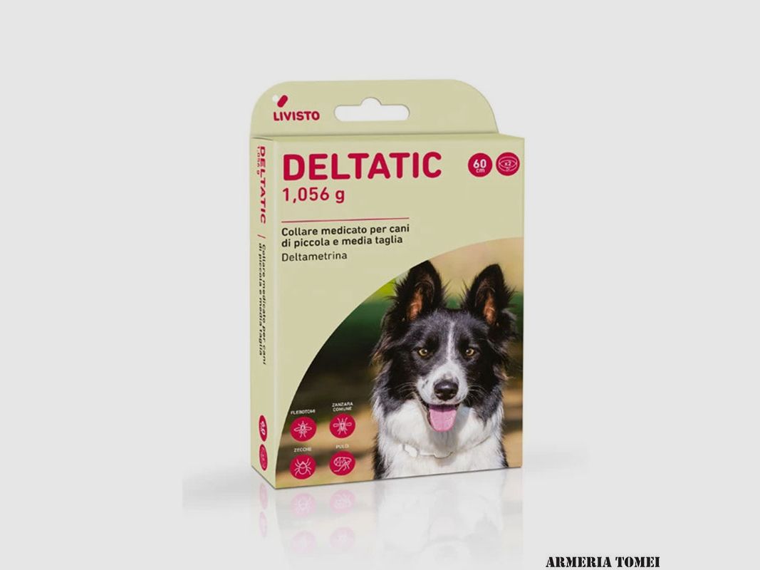 LIVISTO – DELTATIC MEDIKAMENTÖSER HALSBAND FÜR HUNDE KLEINER UND MITTLERER GRÖSSE 60 Cm 1,056 g (2 Halsbänder)