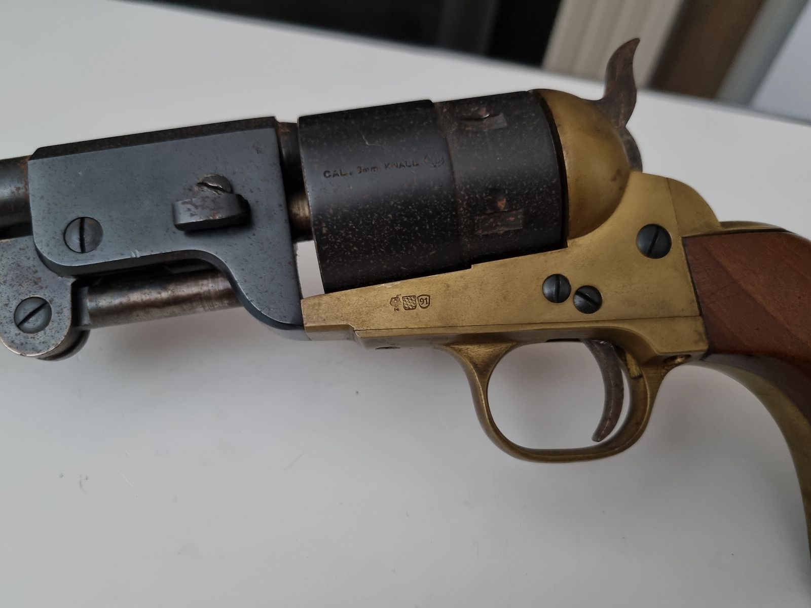 Western Navy 1851 9mm Knall Seltener Neumann Umbau PTB 357/2 