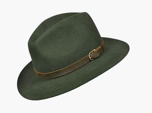 Cappello di feltro con nastro di pelle - arrotolabile, lana pura