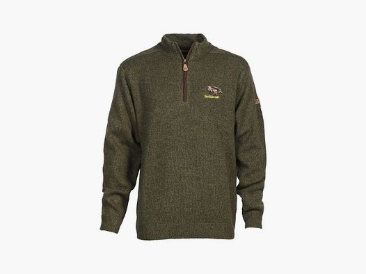 Pull chasse brode col cheminee