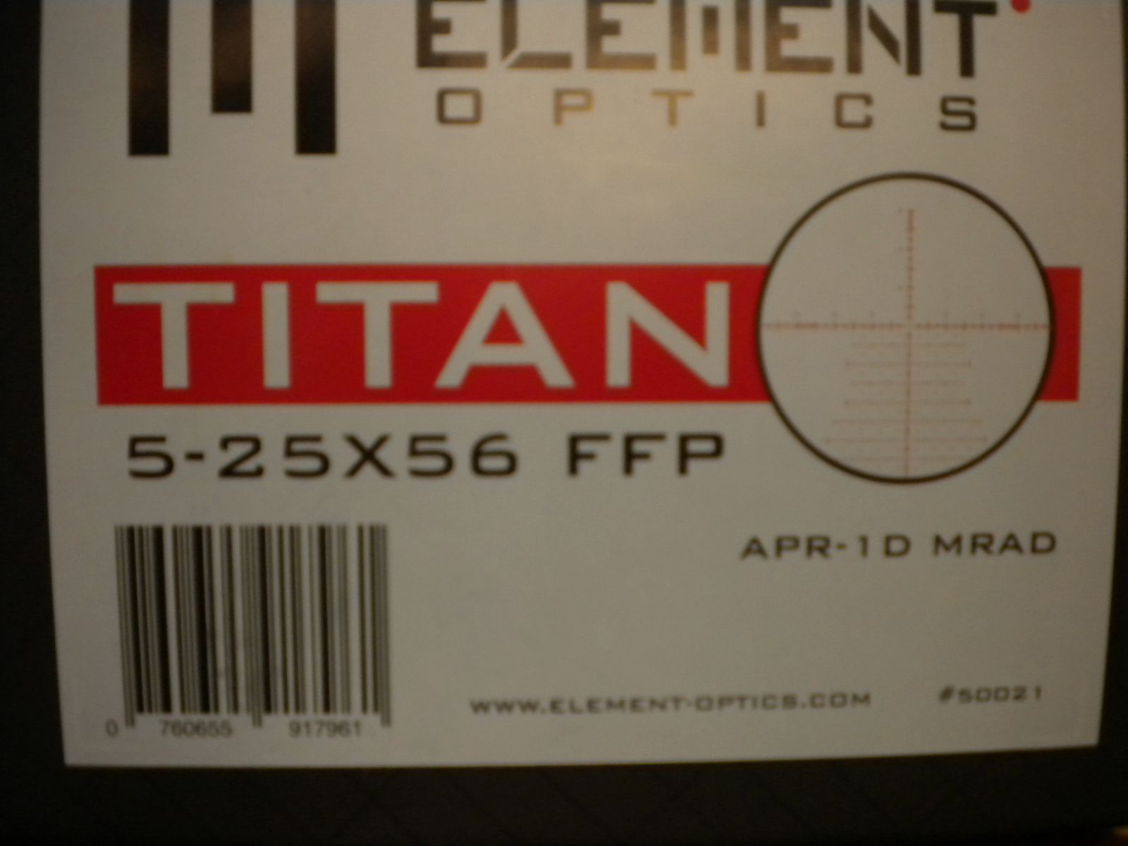 Sport optic ELEMENT TITAN 5-25×56 FFP Ret. APR-1D and APR-1C mrad, image 5 of 5