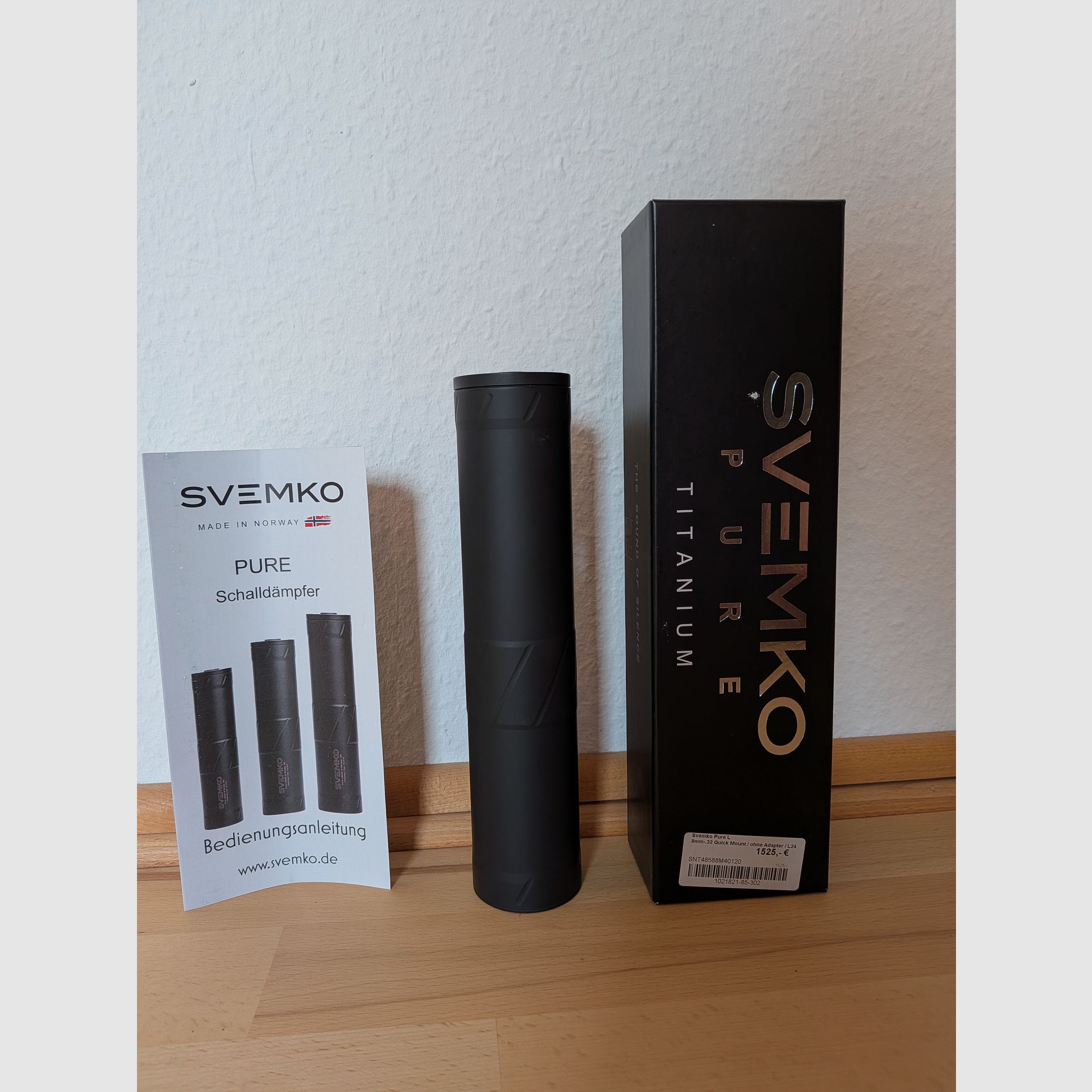 Svemko Pure L suppressor 8x57IS, quick mount, like new with warranty, image 1 of 3