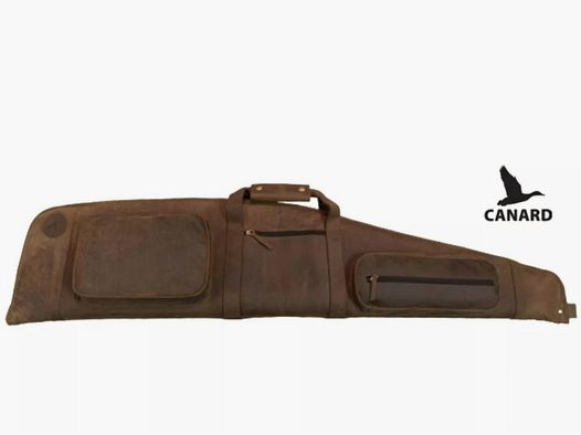 Les Canard leather rifle slip with side pocket