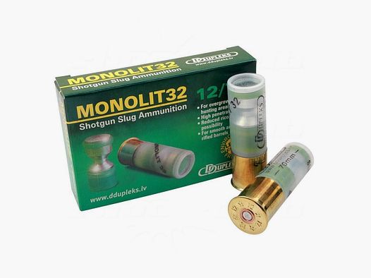 Flintenlauf-, Jagdpatronen DDupleks Monolit 32 12/70 32g