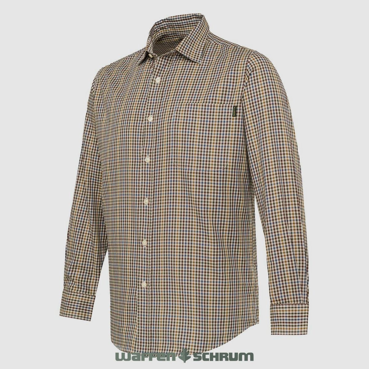 Beretta Shirt Bryggen Apricot & Bordeaux Check