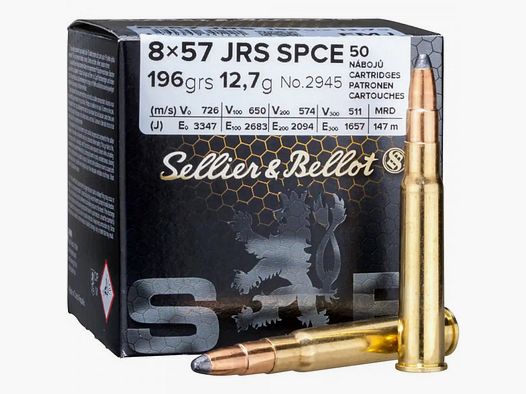 SELLIER & BELLOT - 8x57 IRS / JRS - SPCE - 196 GRS./12,7G. - 50 SCHUSS