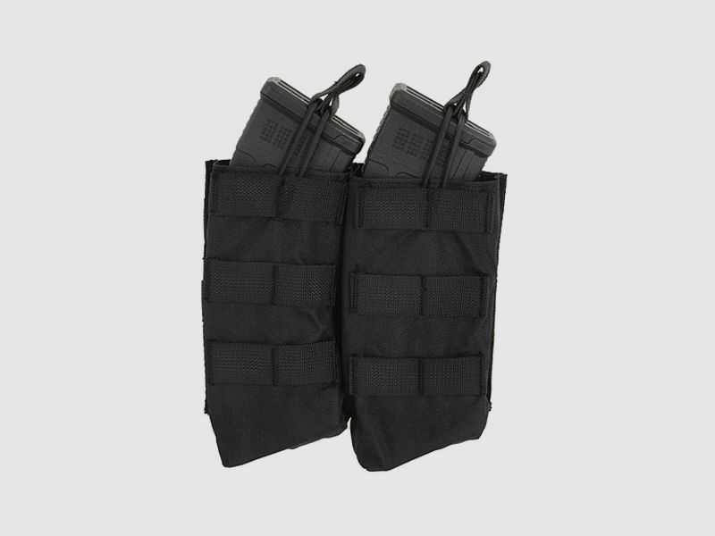 Open Top Double 7.62x39 AK Mag Pouch - Black [8FIELDS]