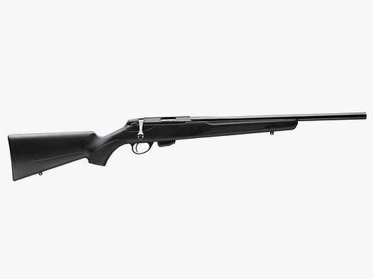 TIKKA T1x MTR .17HMR, Linksversion, schwarz, Lauflänge 20", Drall 9", Direktabzug, 10 Schuss, schwarzer Synthetikschaft, ohne Visierung, MG 1/2"-20UNF