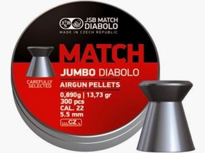 Boîte de 300 plombs JSB Diabolo Jumbo Match - Cal. 5.5