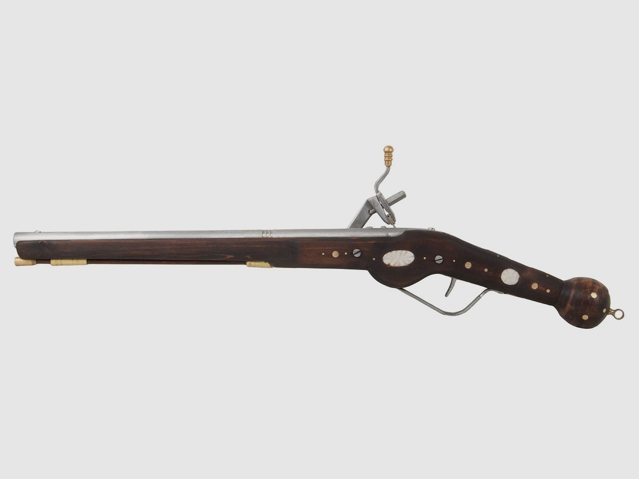 EinzelstĂĽck handgefertigtes Deko Radschloss Vorderladerpistole LĂ¤nge 78 cm
