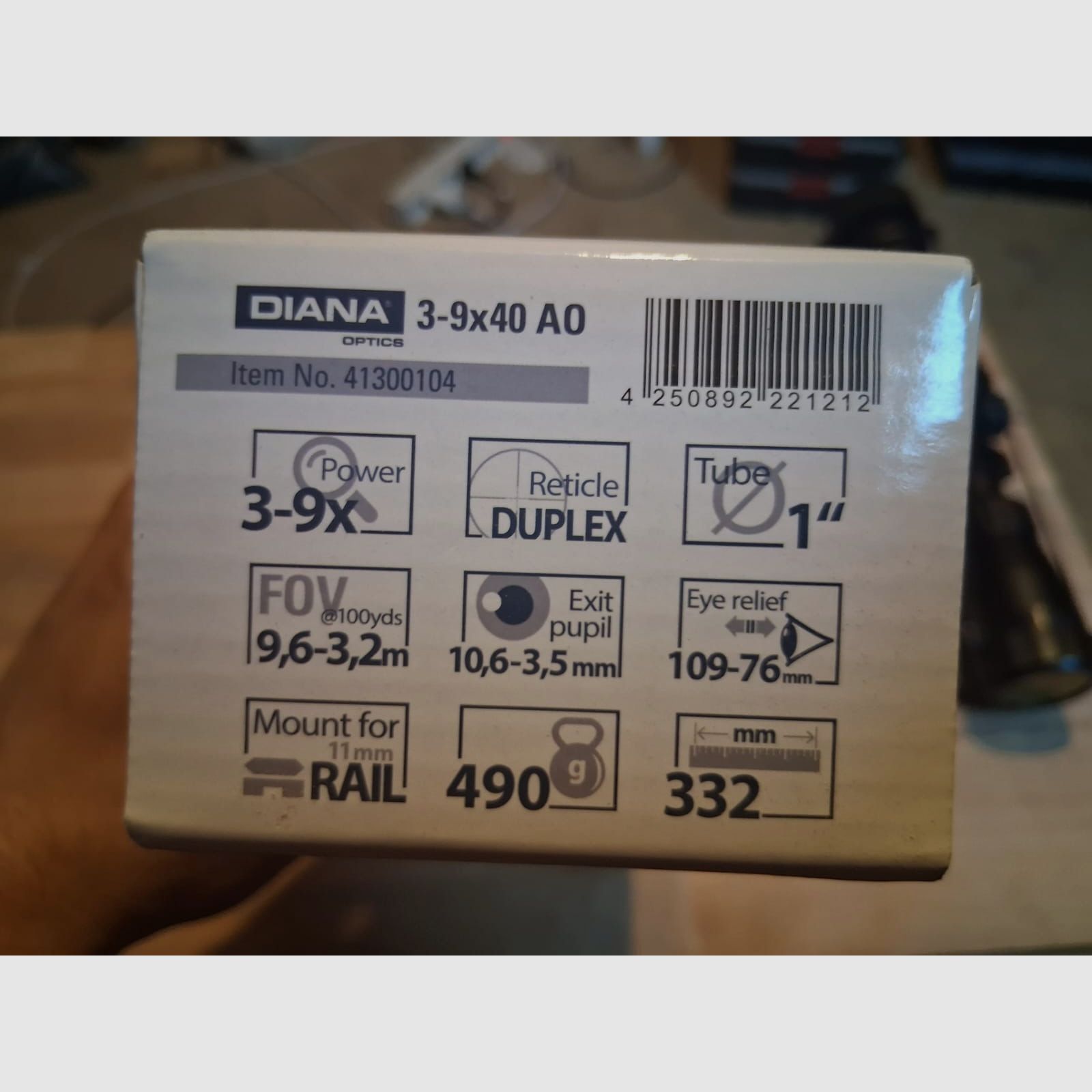 Zielvisier, Optik mit 3-9X40 Vergrößerung