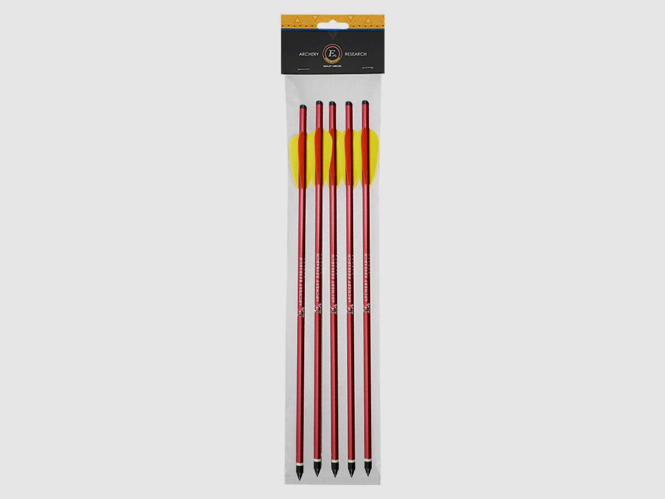 EK Archery Strzały do Kuszy Aluminiowe 14 Calowe Czerwone 5 Sztuk