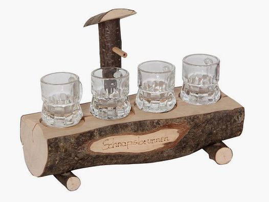 Bartl fontana di schnaps con 4 boccali