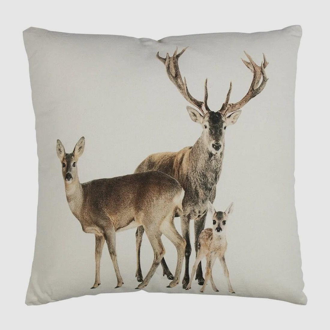 LivingActive Coussin Famille de Cerfs Rouges