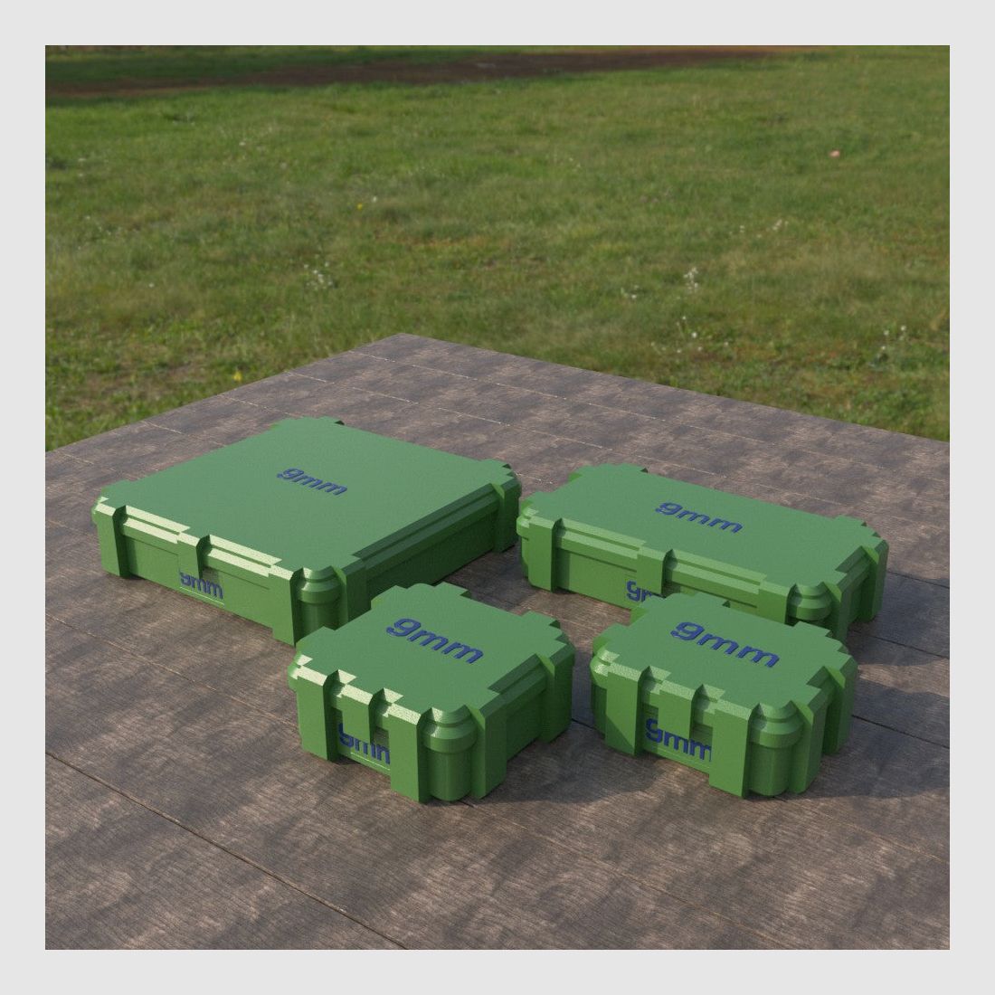 Filamelt skrzynka na amunicję / Ammo Box 9x19mm Para / Luger - pudełko na naboje 'klapka' - 20 / 25 / 50 / 100 strzałów