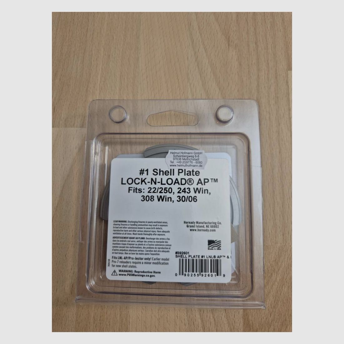 Hülsenhalteplatte Hornady Shell Plate#1, #392601, NEU
