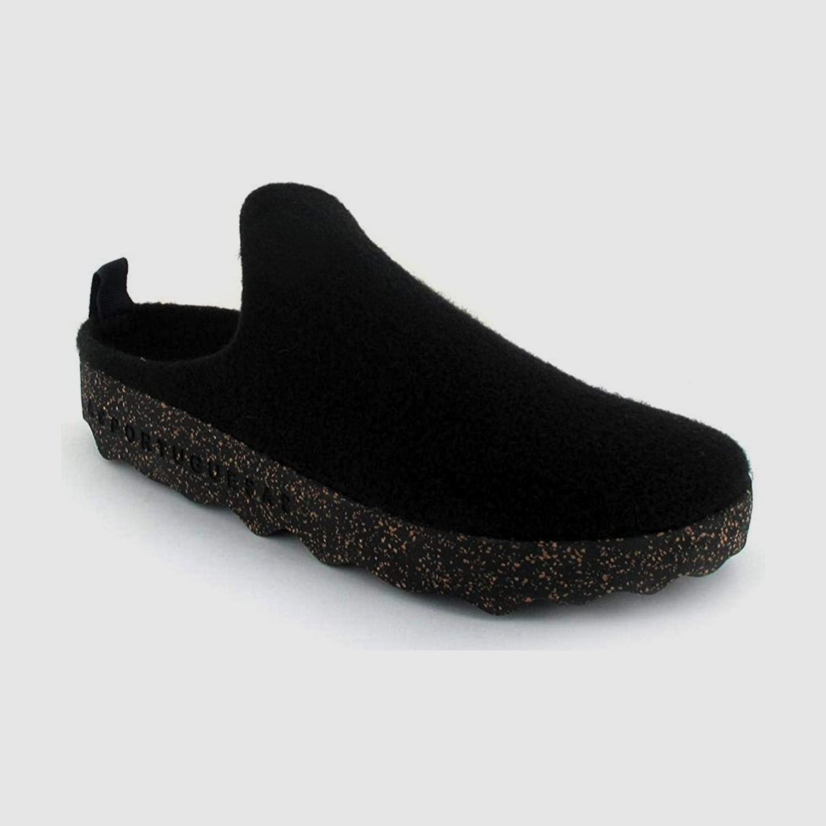 ASPORTUGUESAS Come Black Tweed Slipper