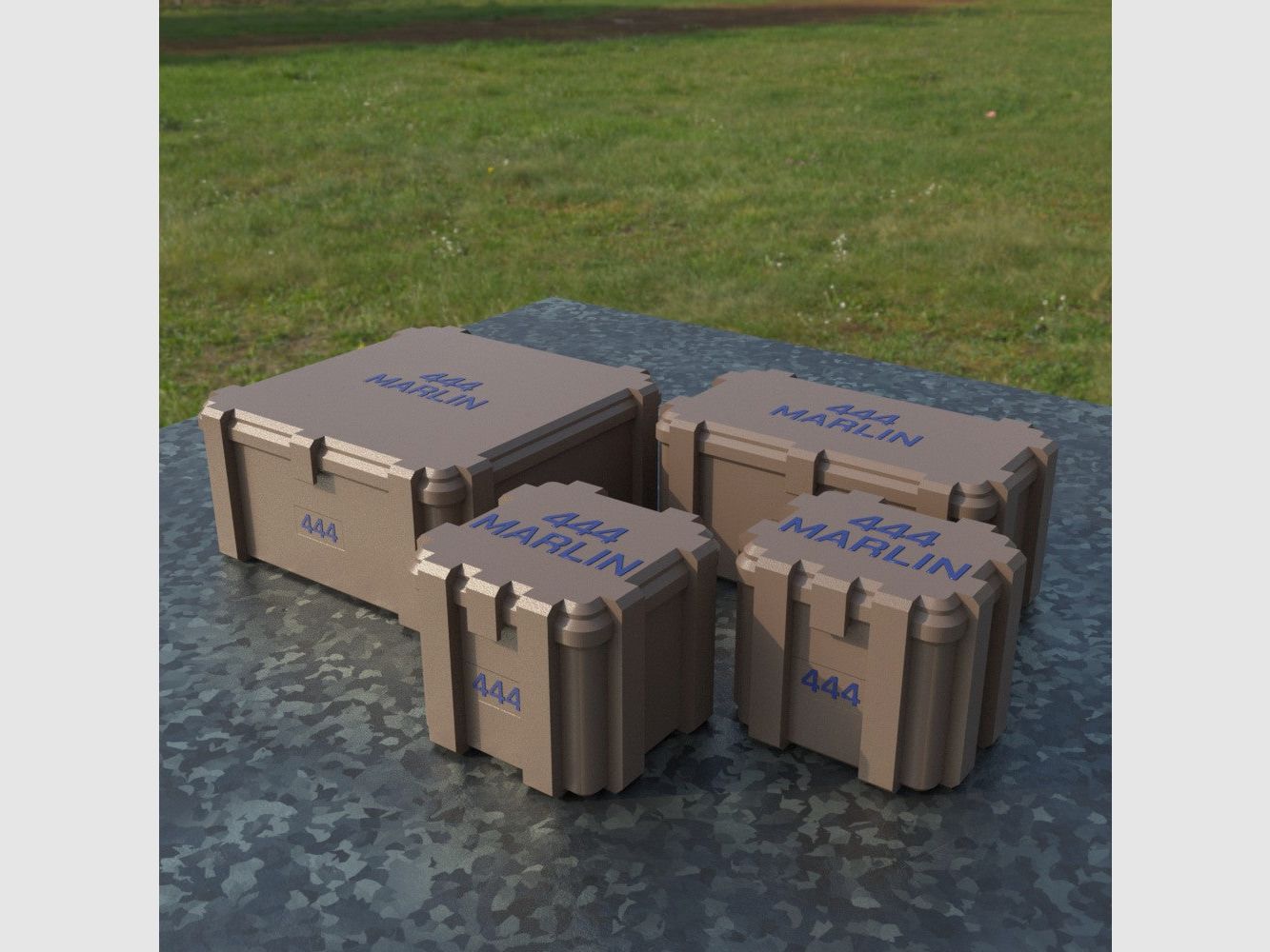 Filamelt Munitionsbox / Ammo Box .444 Marlin – Patronenbox ‘Klappdeckel’ – 20 / 25 / 50 / 100 Runden