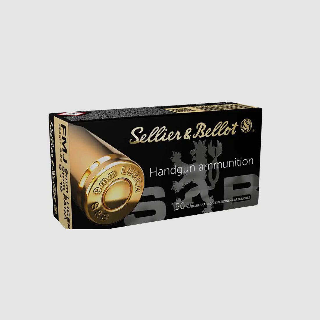Sellier & Bellot 9mm Luger 8,0g/124grs. - 1000 Schuss sofort verfügbar +50€ ADR Versand