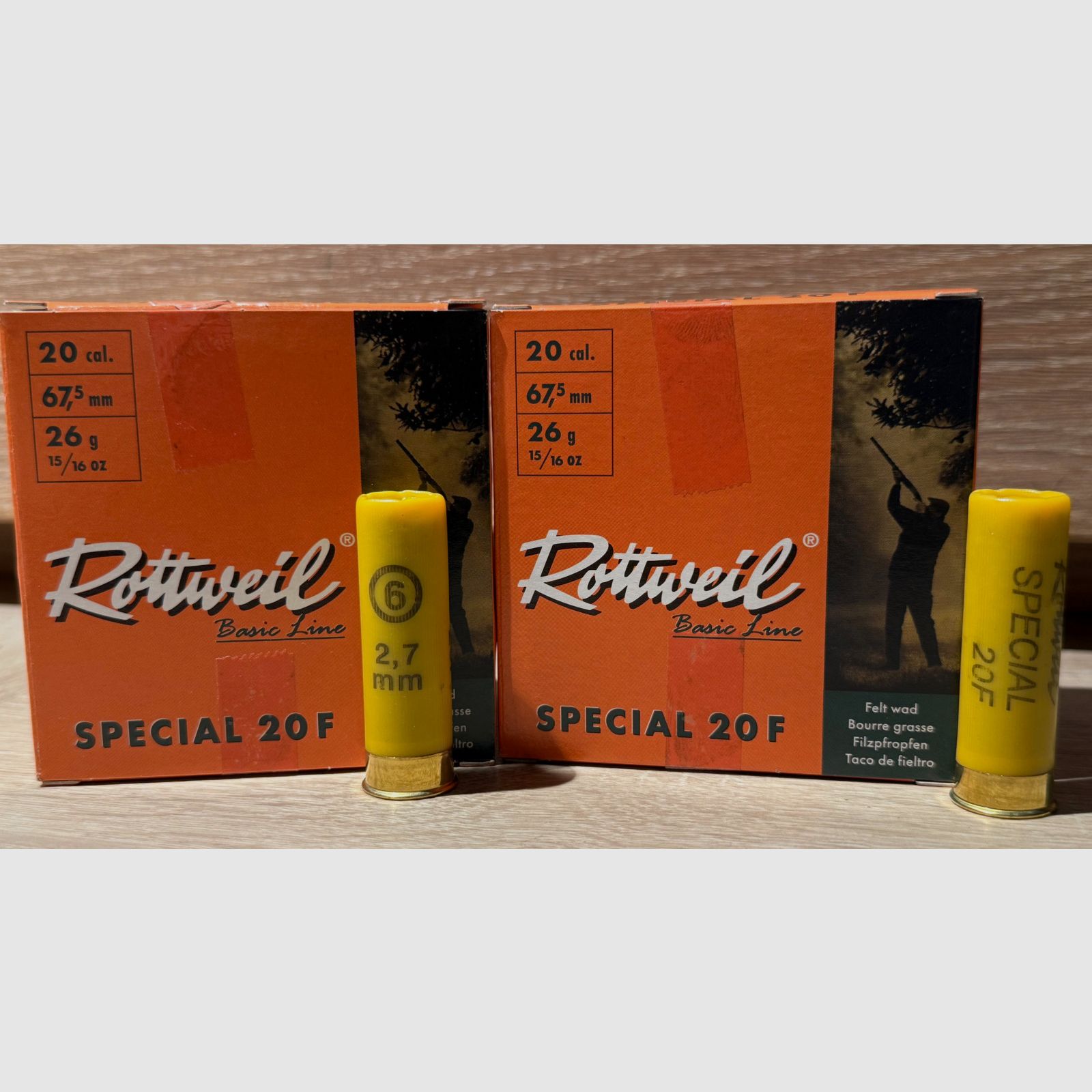 Rottweil Special 20 F - 20/67,5 - 26g - Nr. 6 (2,7mm) - Piombo