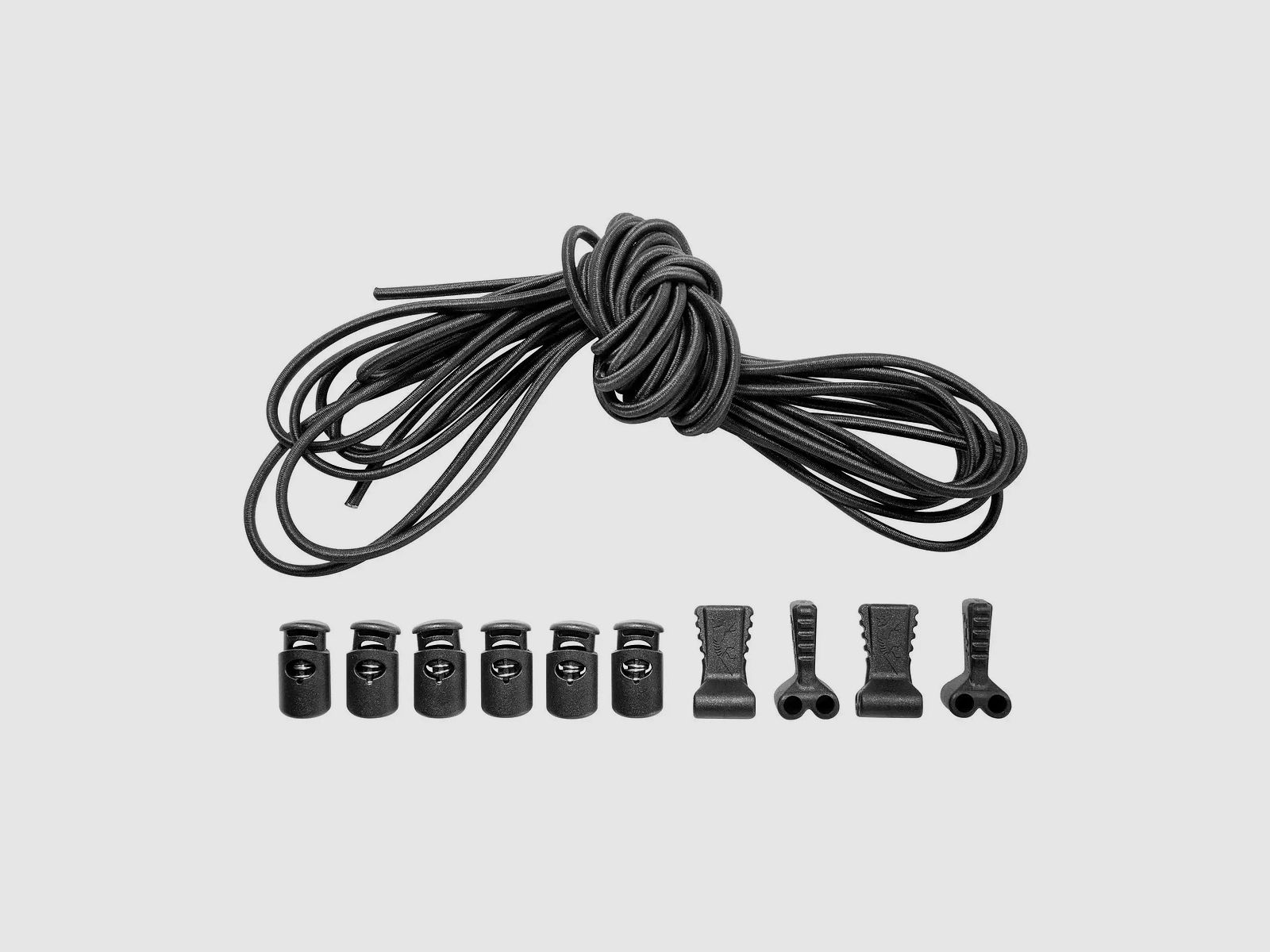 Set di fissaggio Tasmanian Tiger Bungee Cord Tab Set - Nero