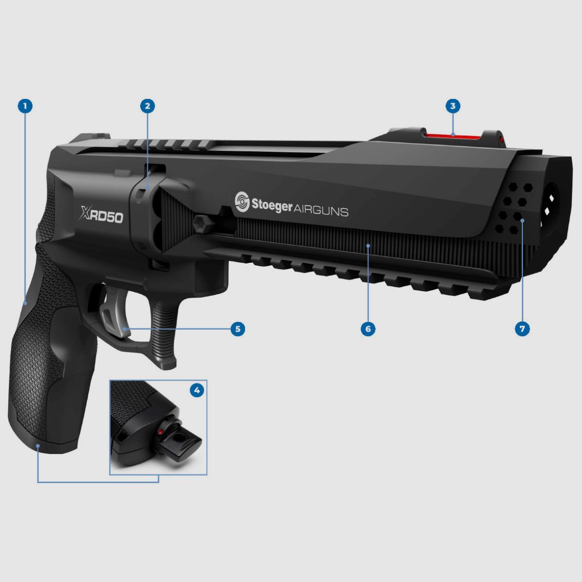 REWOLWER CO2 STOEGER XRD50 Kal. .50 12,6J + 50 kul, zdjęcie 1 z 8