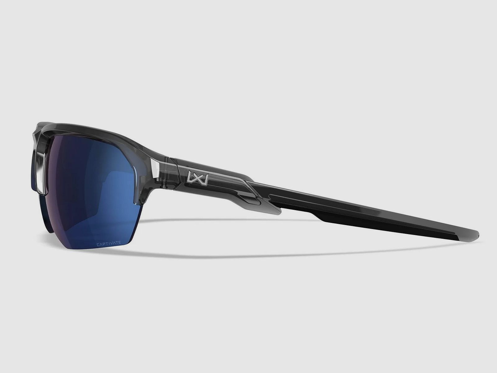 Wiley X - Gafas JAKL - Captivate Pol Blue Mirror - Gloss Crystal Grey Frame - CHJKL09, imagen 3 de 3