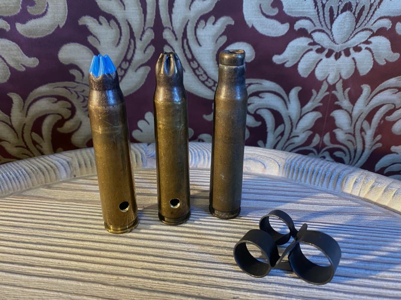 Drei verschiedene deko Platzpatronen in .50 BMG