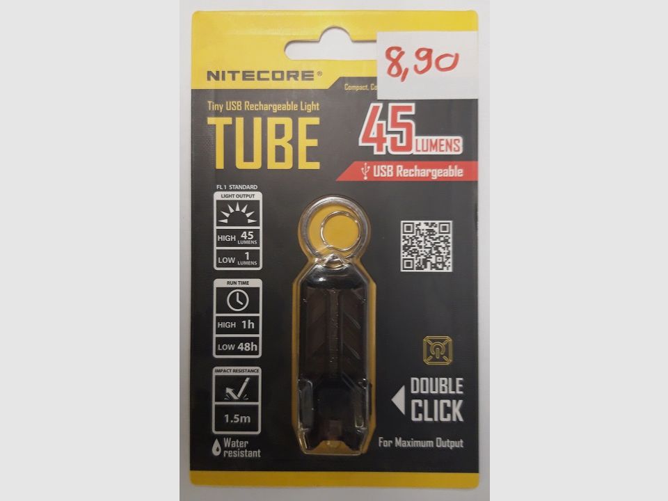 Böker Nitecore Tube Black 45 Lumen Flashlights