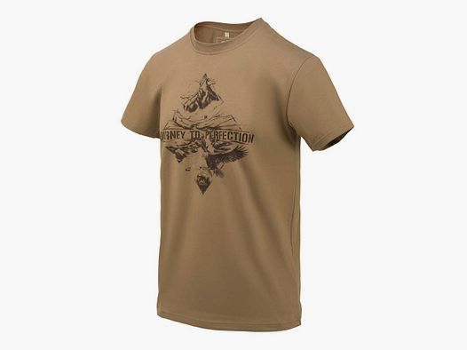 HELIKON TEX MOTTO T-SHIRT  MOUNTAIN STREAM US BROWN