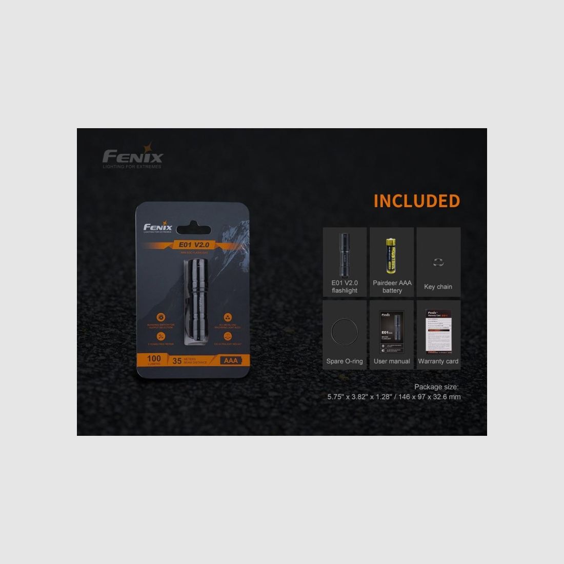 Fenix E01 V2.0 Taschenlampe, Bild 1 von 2