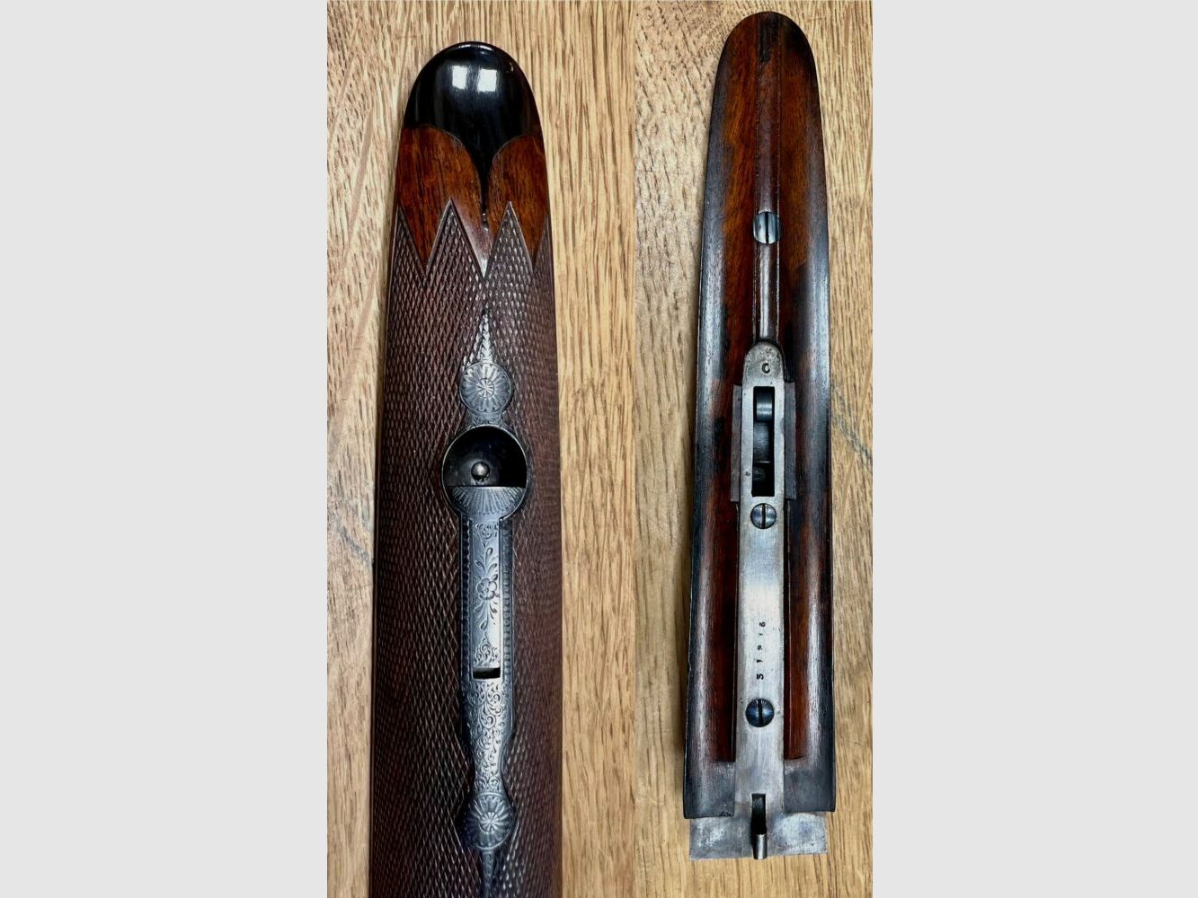 W. W. Greener Damascus side-by-side shotgun collector's piece, image 5 of 10