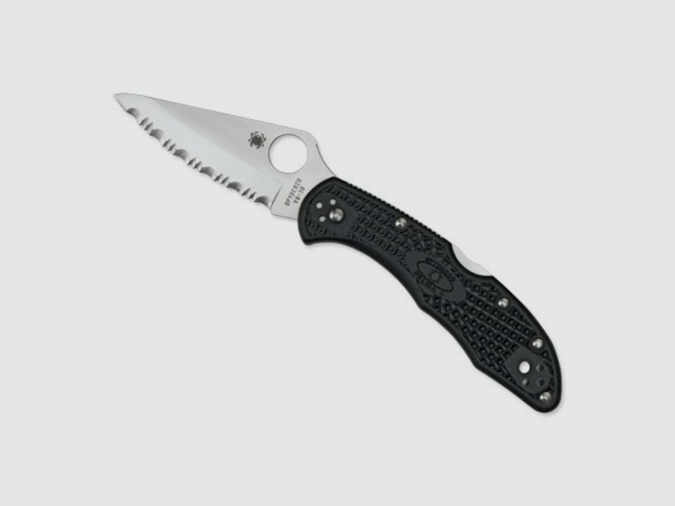 Spyderco Delica 4 Folding Knife FRN Handle Serrated Steel, image 1 of 2