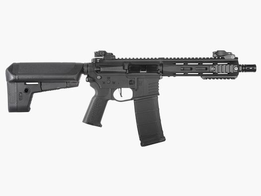 M4 AR15 M-LOK 8 Zoll CHARLIE Schwarz S-AEG Airsoft Gewehr Frei ab 18 Jahren | Delta Armory
