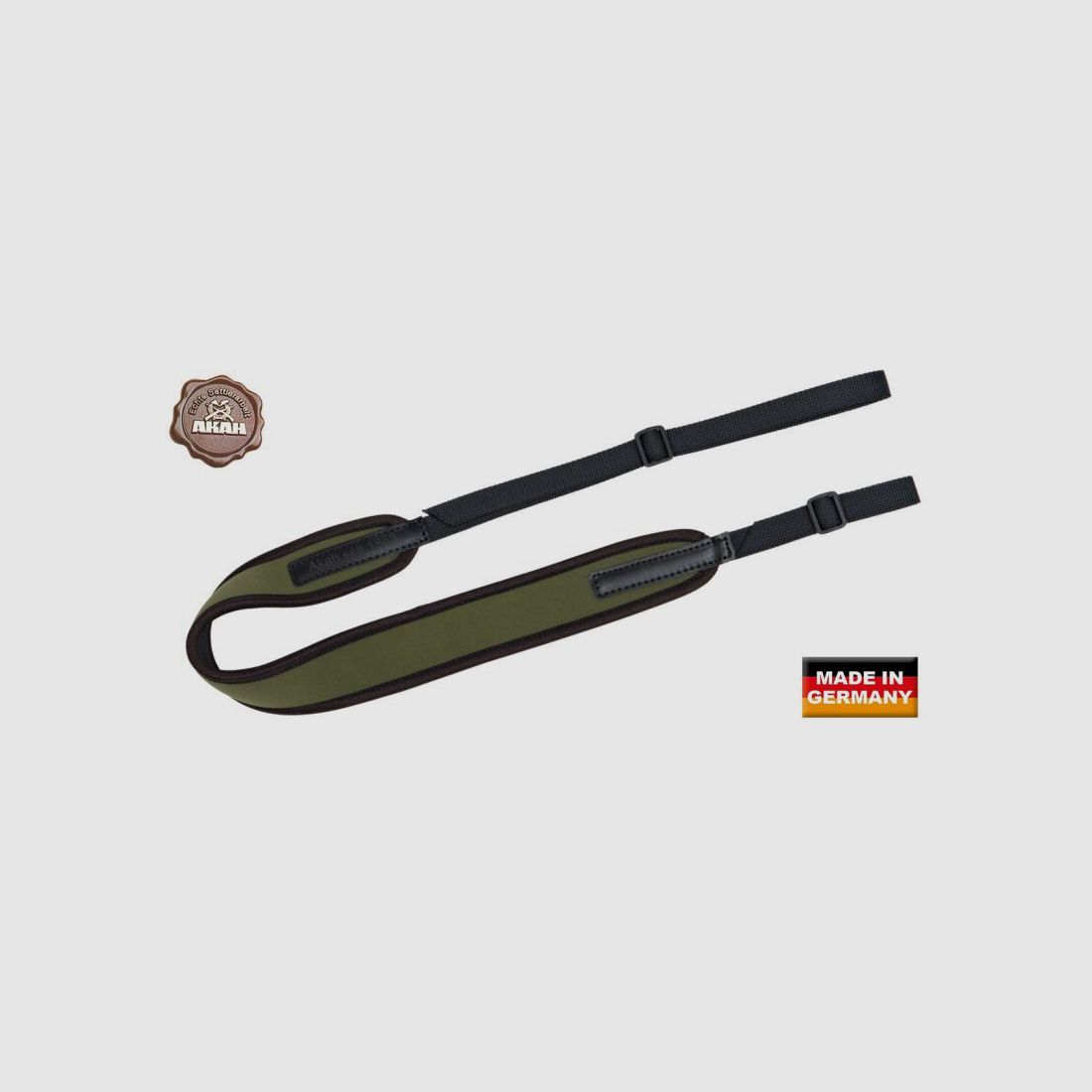 AKAH Gewehrriemen Universal Neopren superelastisch Grün
