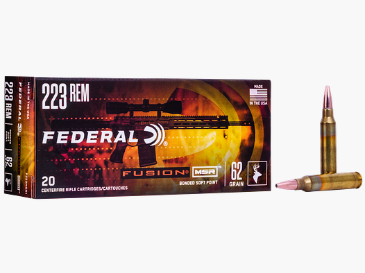Federal Rifle Ammunition .223 Rem 4g Fusion Soft Point MSR