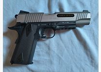 Cybergun COLT 1911 RAIL GUN Dual Tone Silver full metal CO2 blow back incl. case and ammunition NEW