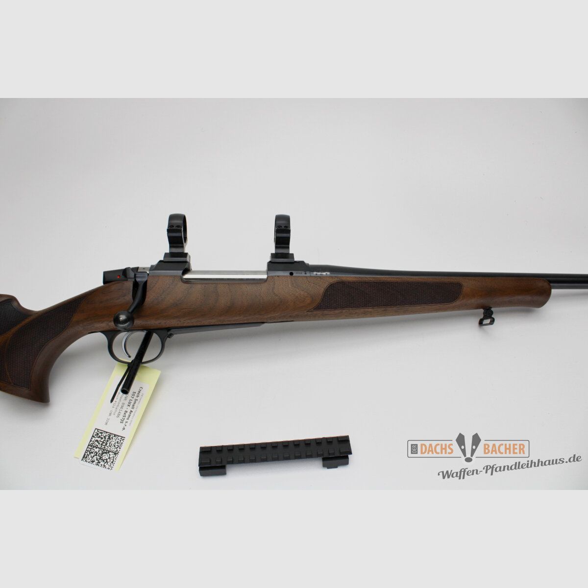 Rep. Büchse CZ 557 LUX Kal. 8x57 Mündungsgewinde mit Schiene und 30er Ringen, Bild 6 von 8