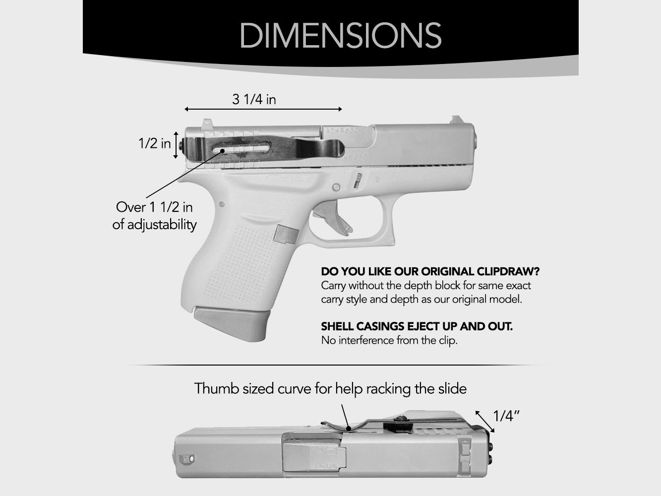 CLIPDRAW Einstellbarer Gürtelclip für GLOCK, Bild 5 von 9