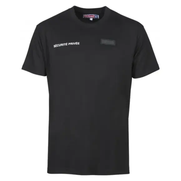 Sicherheits-T-Shirt Cityguard Fenster mit bestickter Matrikel Schwarz