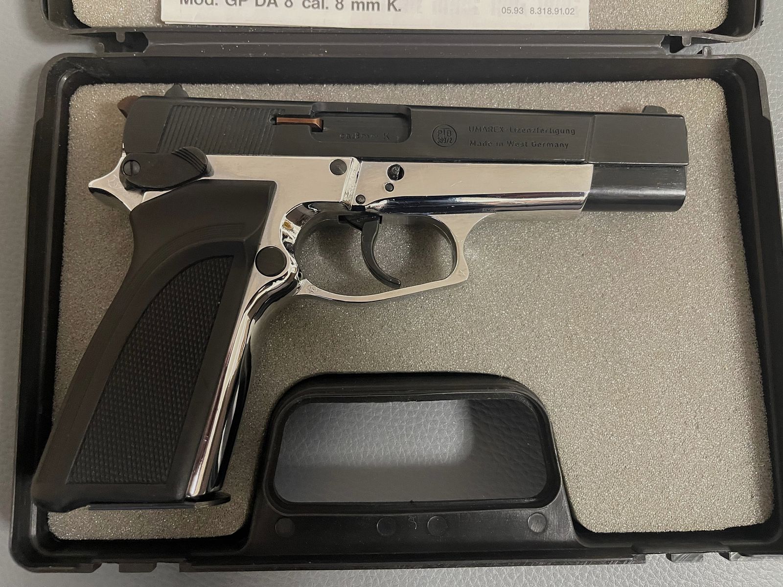 Browning Mod GP DA 8 Caliber 8mm Blank