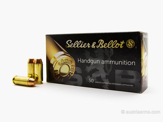Sellier & Bellot 180gr FMJ, 10 mm AUTO – 50/1,000 rounds