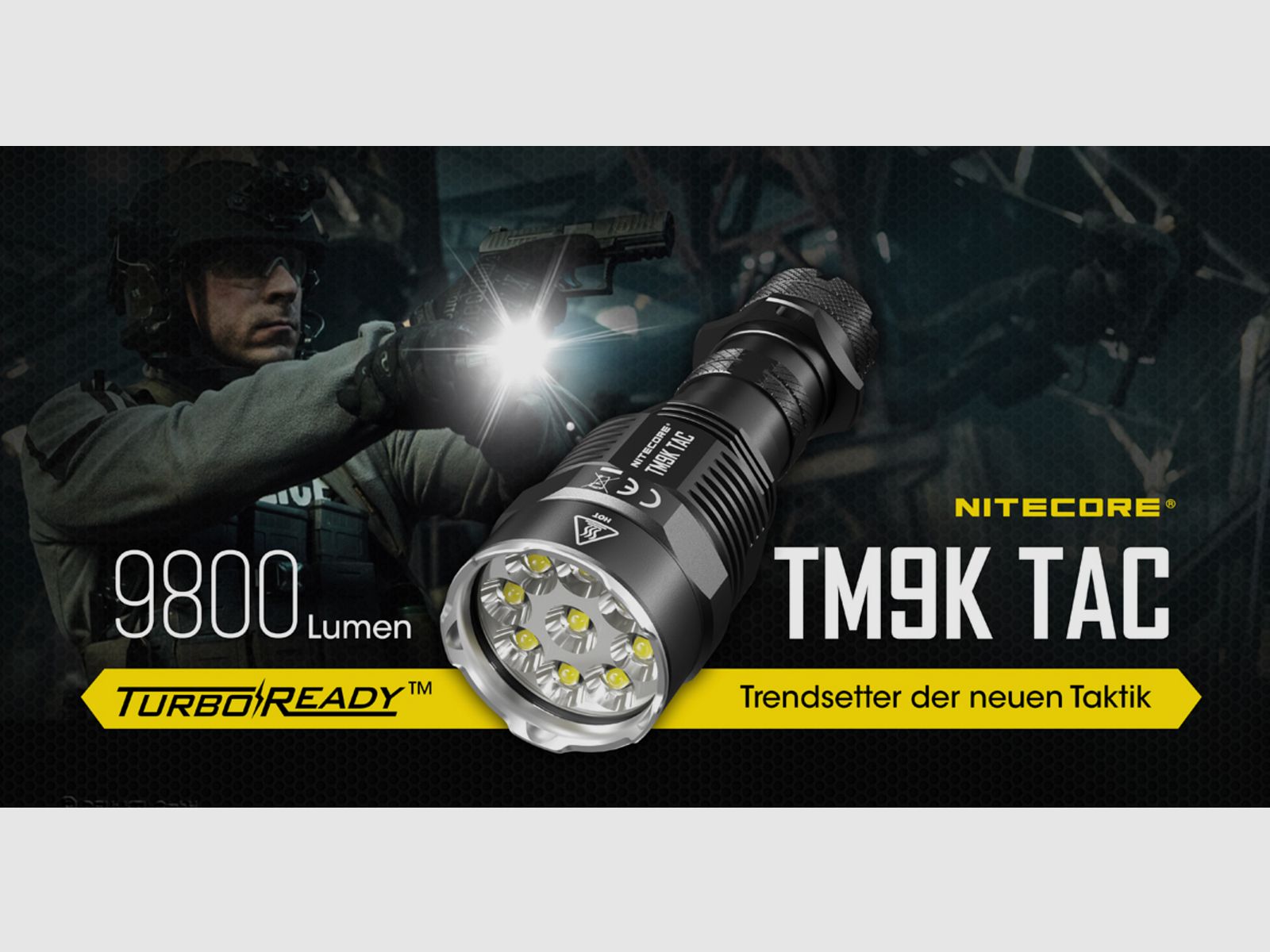 Nitecore Taschenlampe TM9K TAC 9800 Lumen