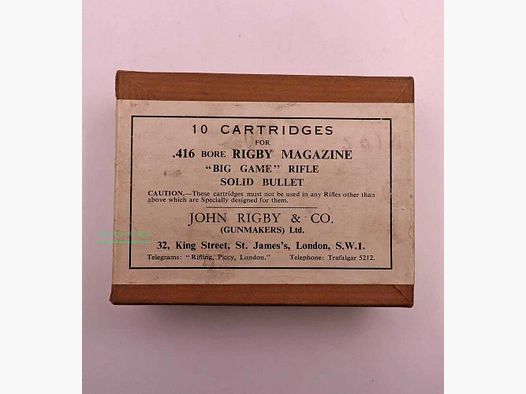 Rigby - Angleterre cartouches de fusil .416 Rigby