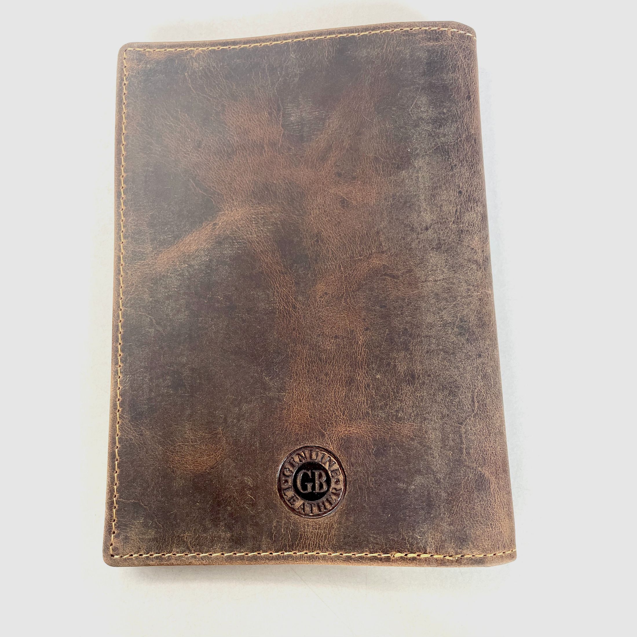 Greenburry 328B-Carp-25 Vintage ID folder 4 pcs. Carp leather brown